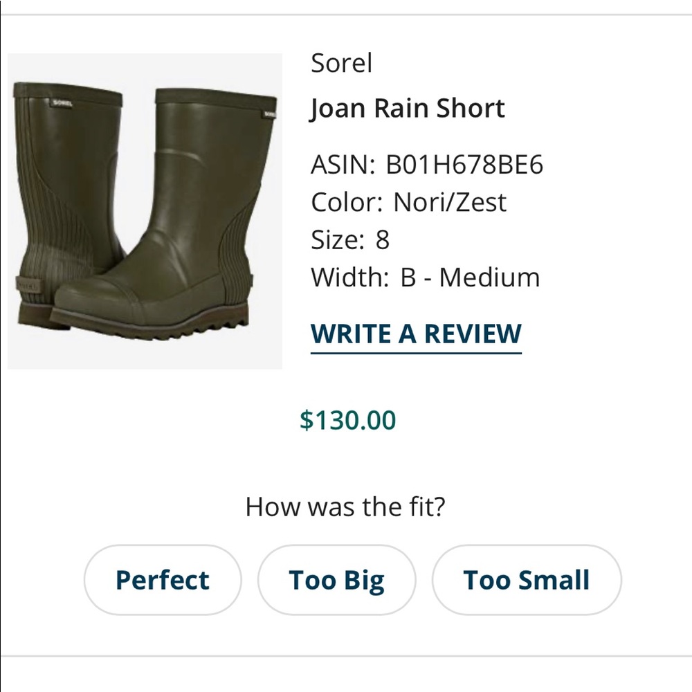 Sorel Rain Boot